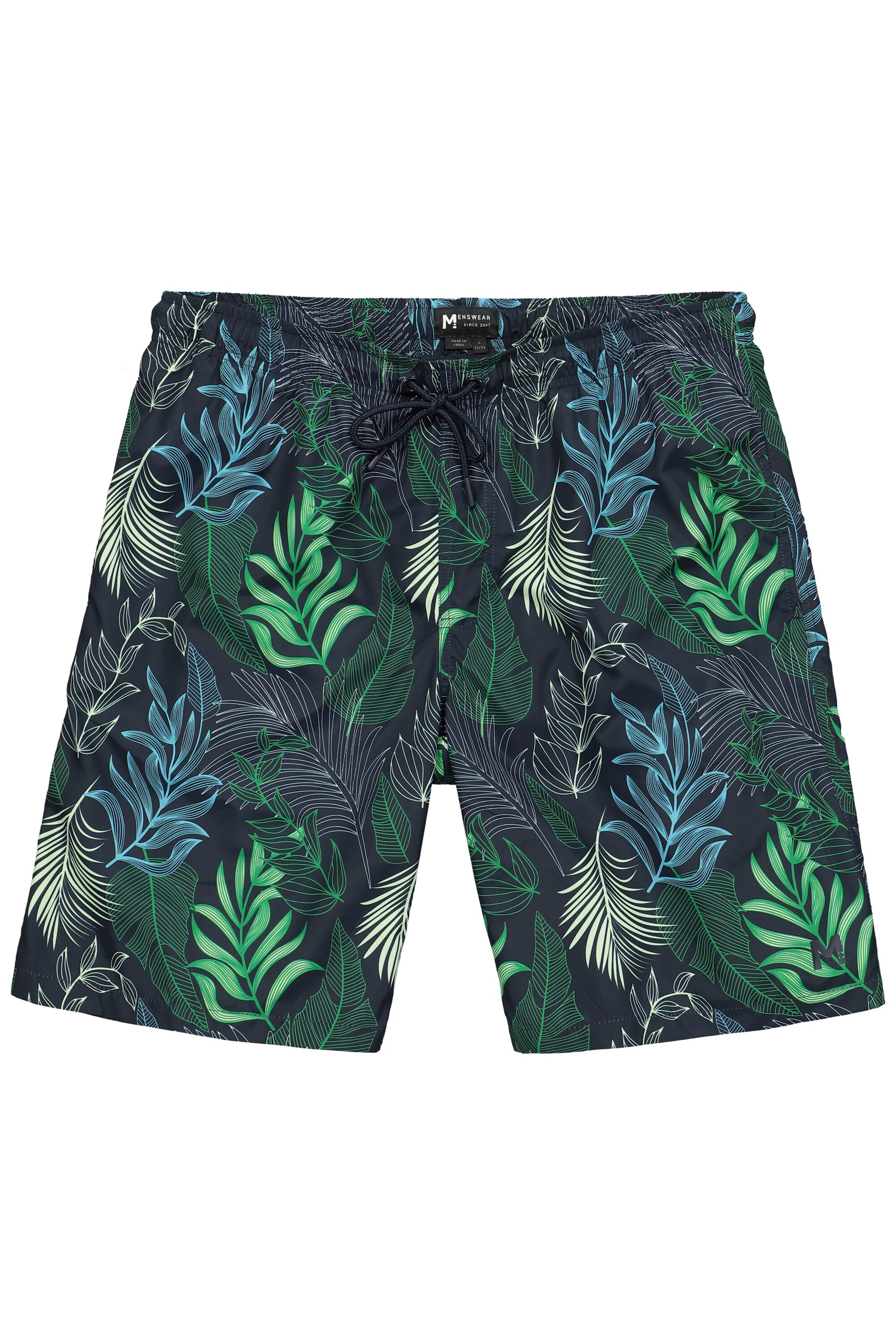 Men Plus Badeshorts in Blau: Vorderseite