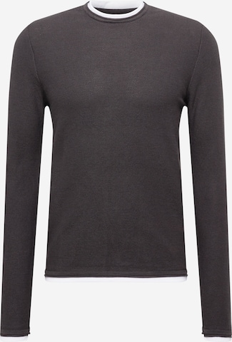 JACK & JONES Sweater 'TWINN' in Grey: front