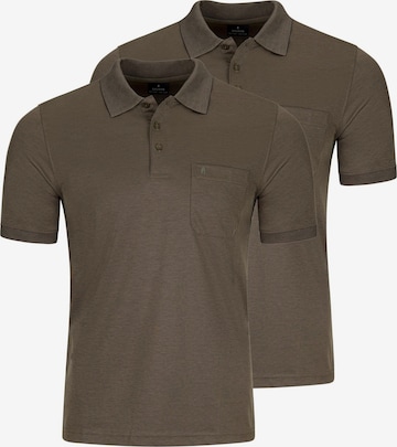Ragman Shirt 'Basic' in Brown: front
