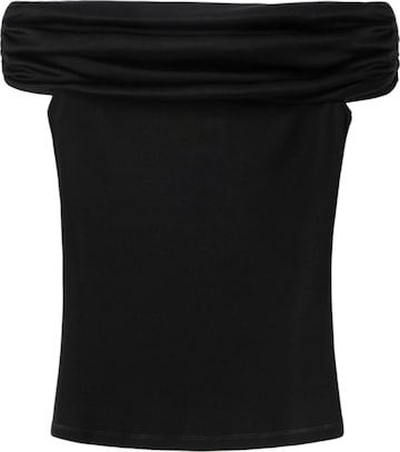 Lilysilk - Top 'Seidenjersey Schulterfreies Top' en negro: frente