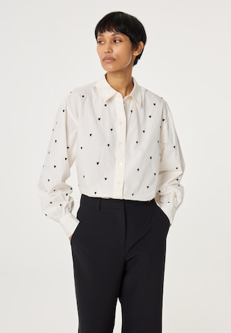 Fabienne Chapot Blouse in Beige: voorkant