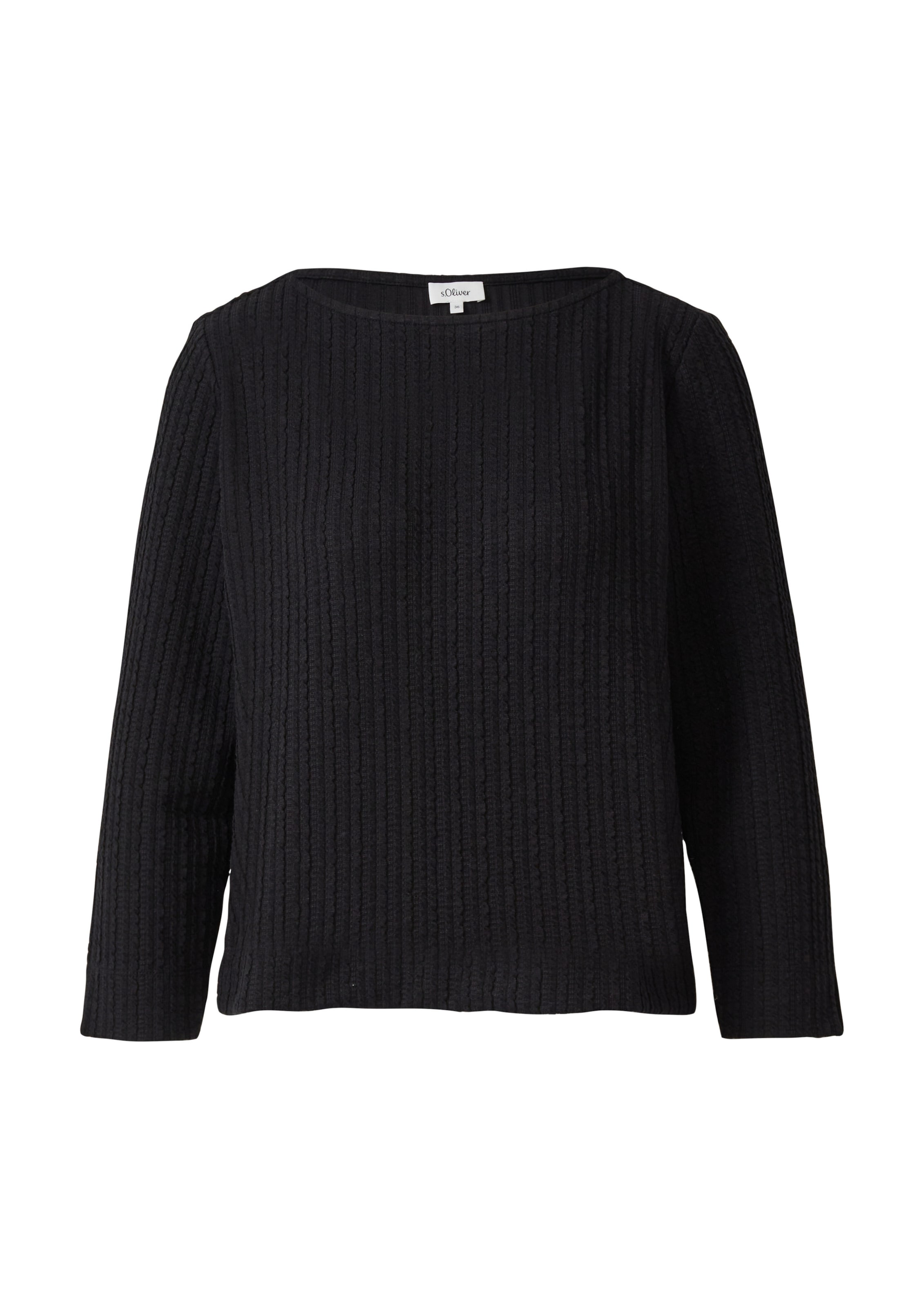 s.Oliver Shirt in Zwart: voorkant