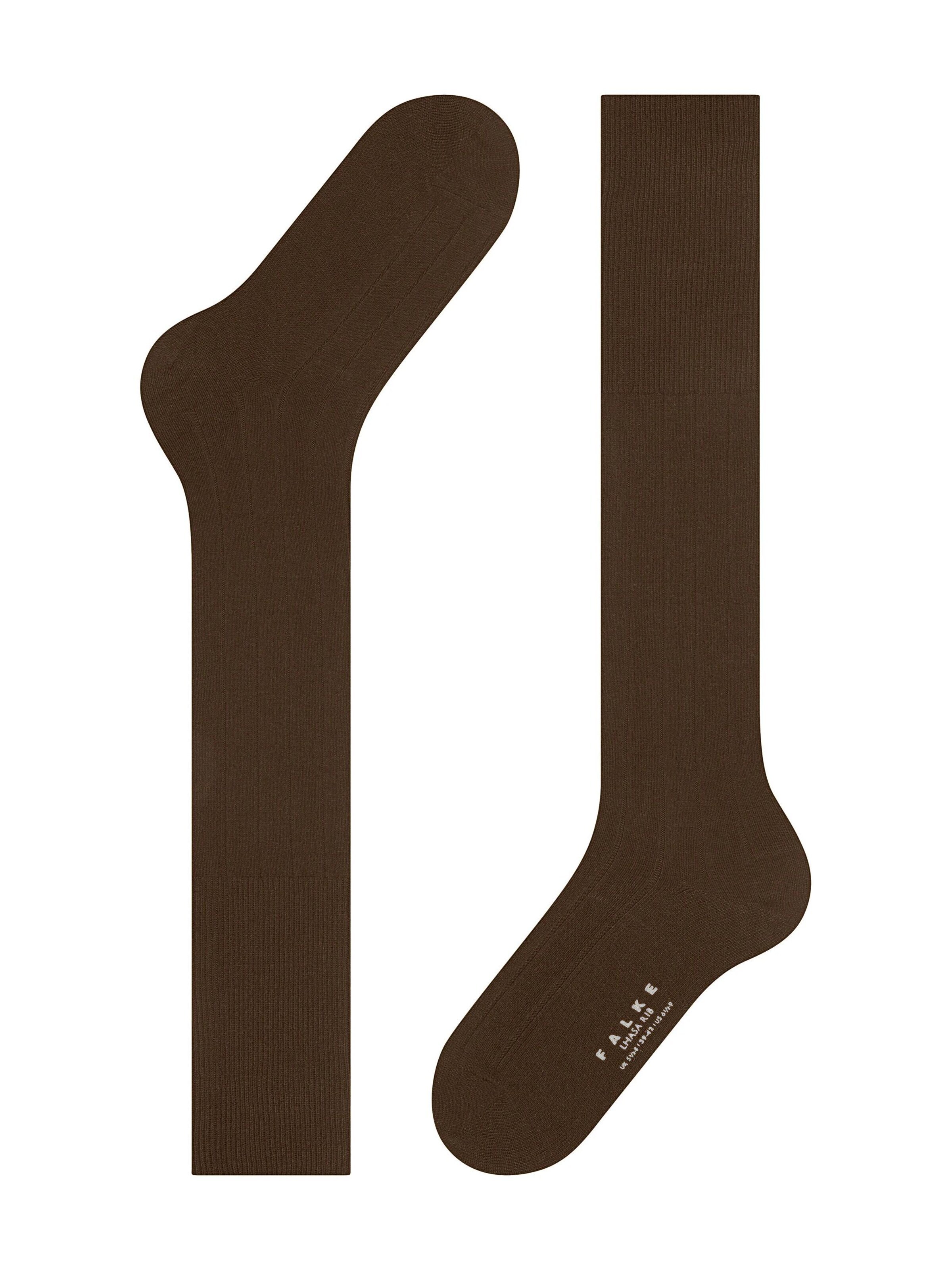 FALKE Knee High Socks 'Lhasa Rib' in Brown
