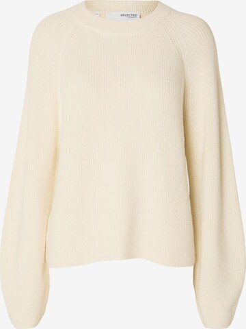 Pullover 'KAMMA' di SELECTED FEMME in beige: frontale