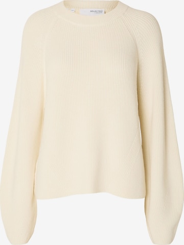 Pull-over 'KAMMA' SELECTED FEMME en beige : devant