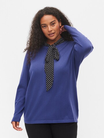 Pull-over 'CACARRIE' Zizzi en bleu : devant