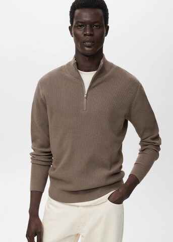 MANGO MAN Pullover 'Antiguap' in Braun: Vorderseite