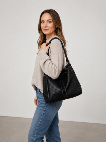 COLLEZIONE ALESSANDRO Shoulder Bag 'Sorrento' in Black: front