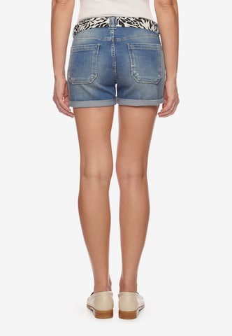 Le Temps Des Cerises Regular Jeansshorts in Blau