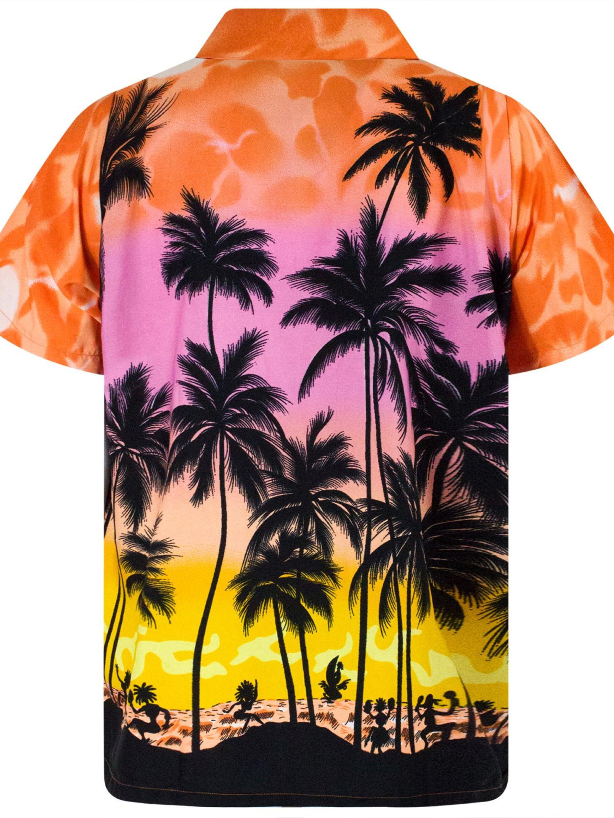 King Kameha Shirt 'Beach Eclectic'‌‌‌‌‌‌‌ in Orange
