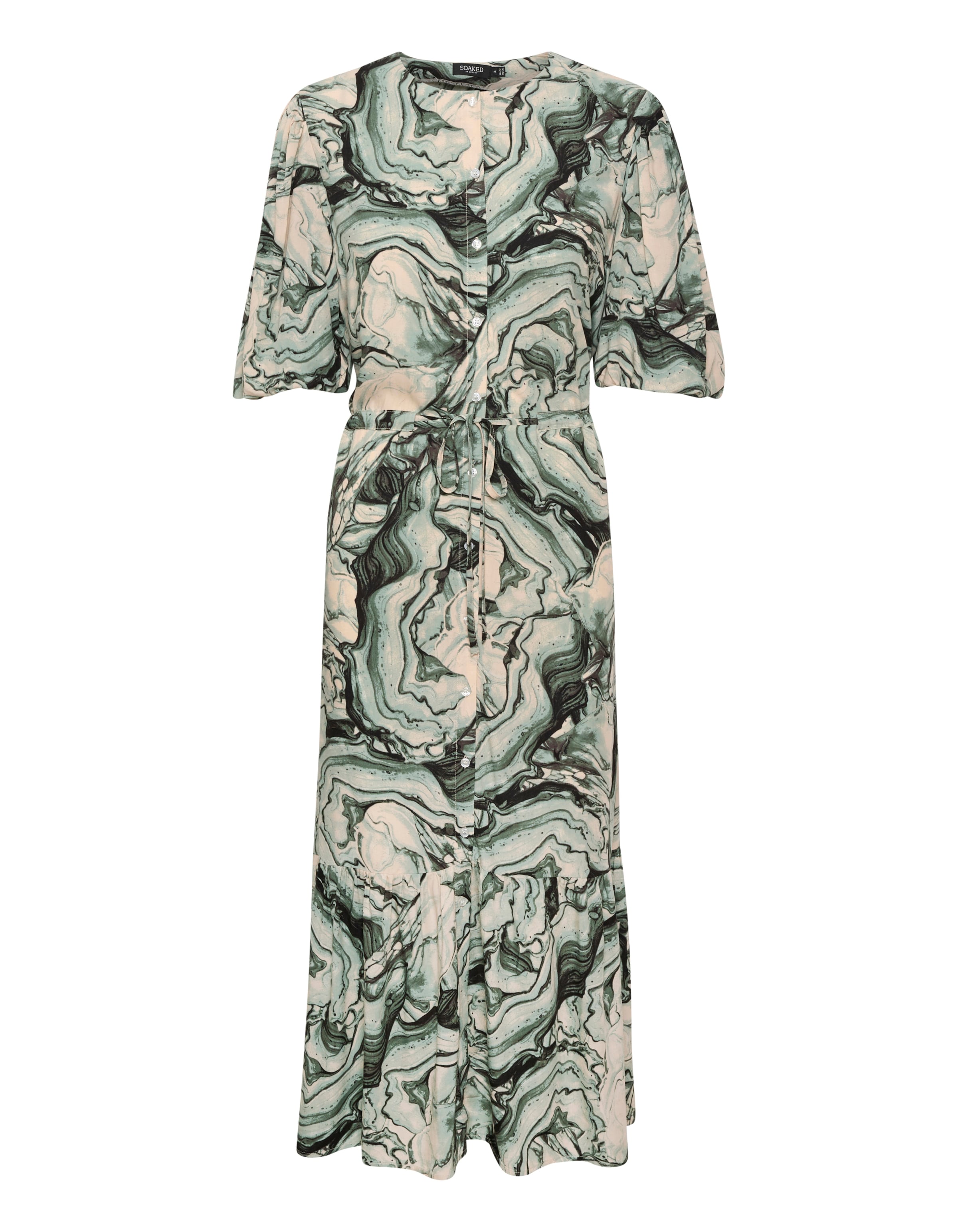 SOAKED IN LUXURY Blusenkleid in Grün: Vorderseite