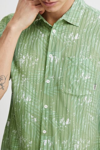 11 Project Regular fit Button Up Shirt 'Barba' in Green