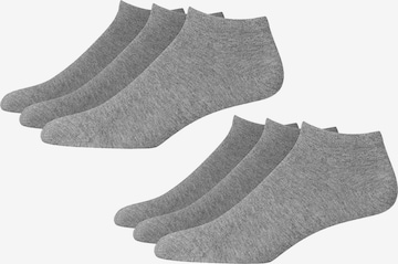 Marc O'Polo Bodywear Ankle Socks ' 6-Pack No Look ' in Grey: front