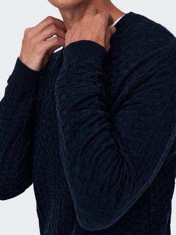 Only & Sons - Pullover 'Kalle' em azul