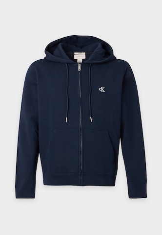 Calvin Klein Jeans - Casaco em moletão em azul: frente