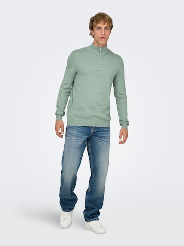 Only & Sons Pullover 'ONSLoui' i grøn
