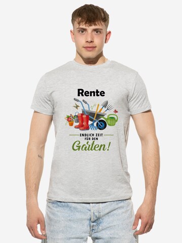 Maglietta 'Rente - Endlich Zeit für den Garten' di Cotton Prime in grigio: frontale