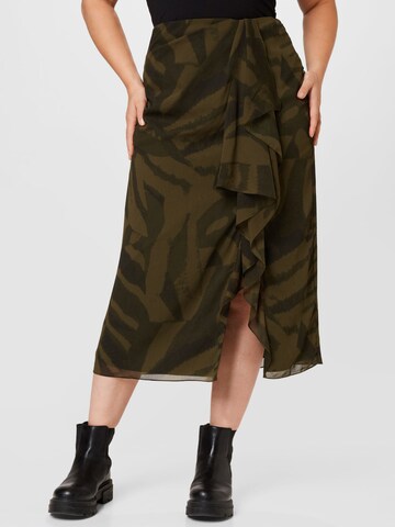 Lauren Ralph Lauren Plus Skirt 'KUADAMA' in Green: front