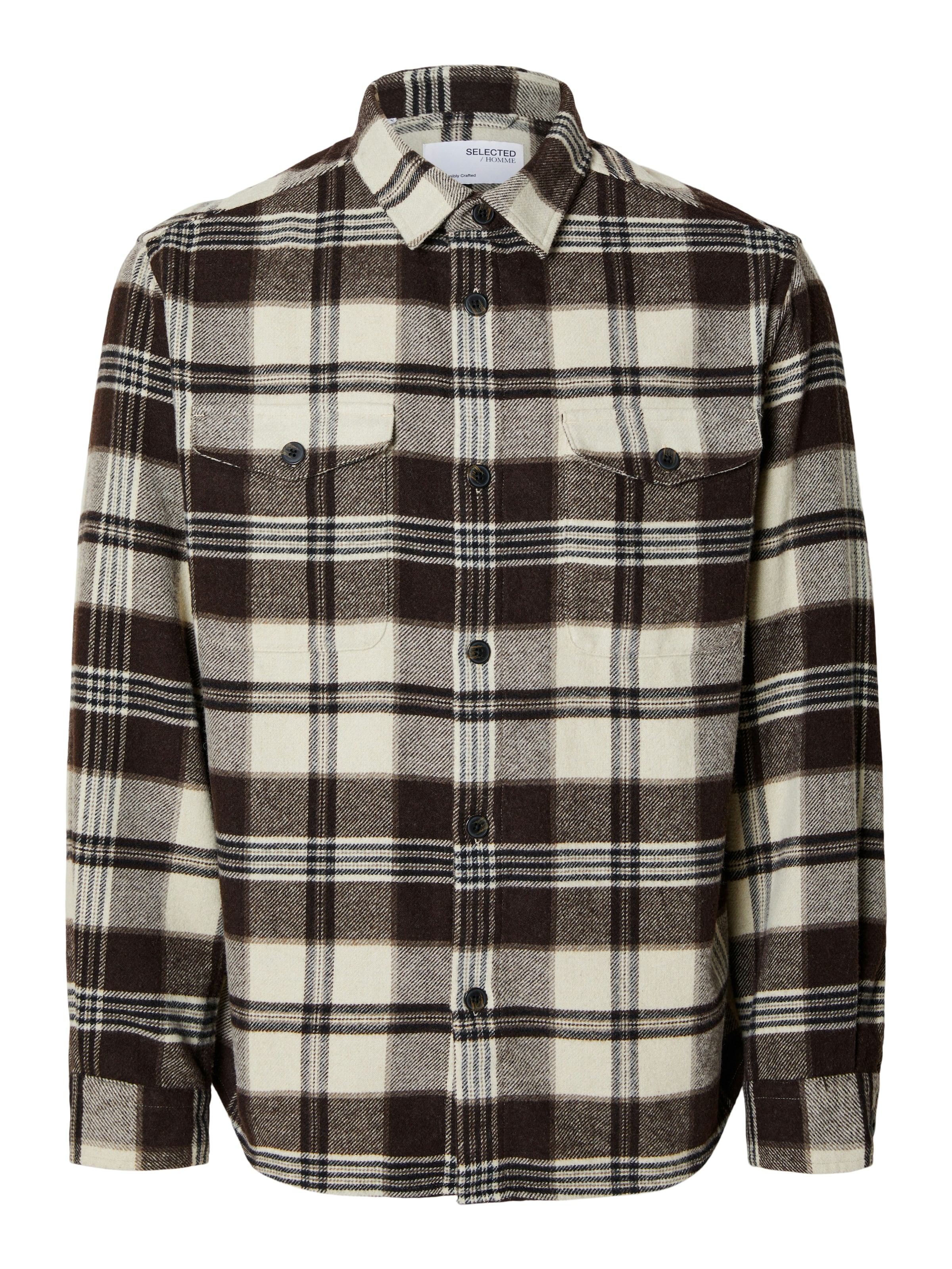 SELECTED - Ajuste confortable Camisa 'SLHPablo' en beige: frente