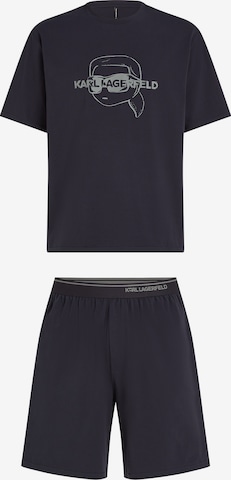 mėlyna Karl Lagerfeld Trumpa pižama 'IKON': priekis
