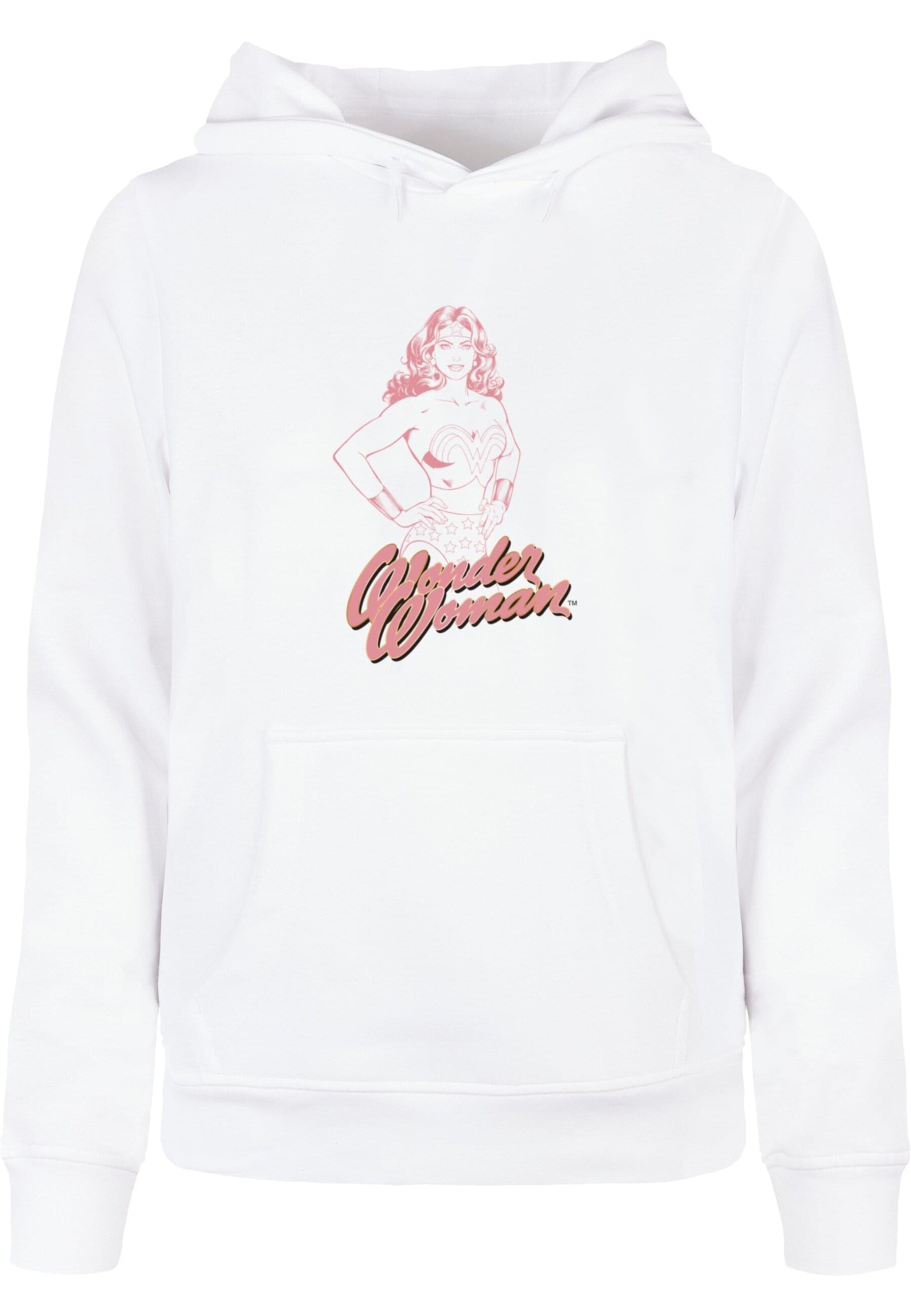 Felpa 'Wonder Woman' di Merchcode in bianco: frontale