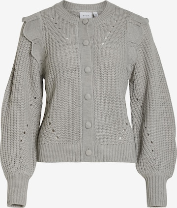 VILA Knit Cardigan 'Norila' in Grey: front