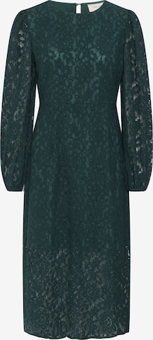 Cream Jurk 'Ebana' in Groen: voorkant