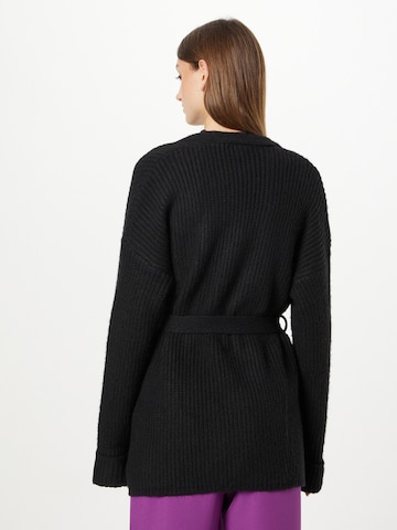 ABOUT YOU Knit Cardigan 'Laura' in Black