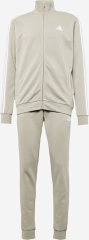 ADIDAS SPORTSWEAR Tracksuit 'Basic 3-Stripes French Terry' in Grey: front