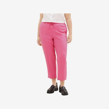 Tom Tailor Women + Regular Pants in Pink: front