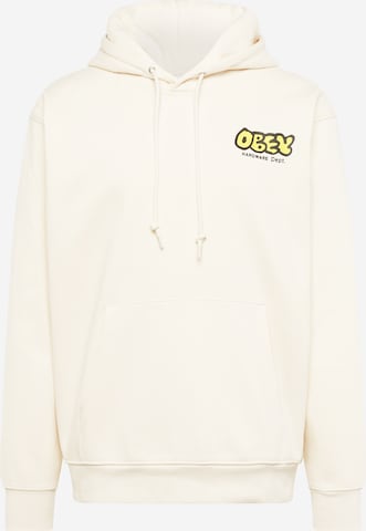 Obey Sweatshirt 'Hardware' in Beige: front