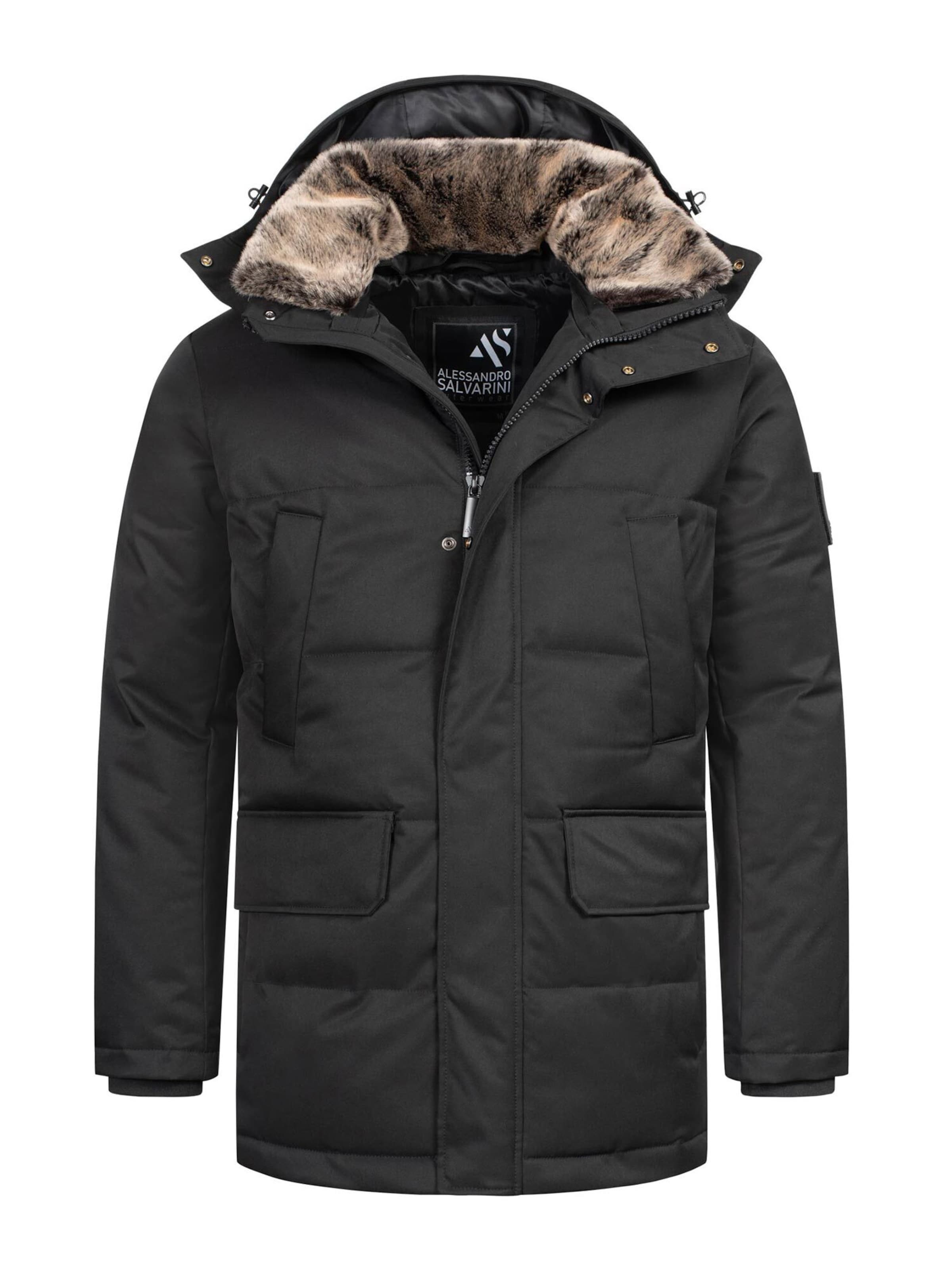 Alessandro Salvarini Winter jacket 'AS456' in Black