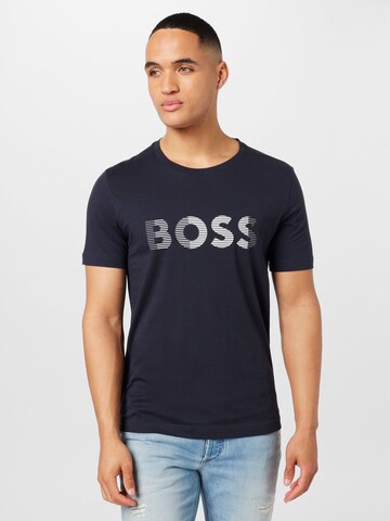BOSS Koszulka w kolorze niebieski: przód