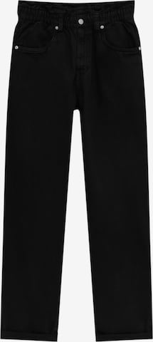 Pull&Bear Regular Pants in Black: front