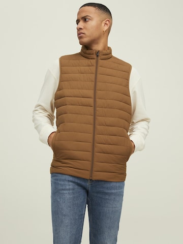 Gilet di JACK & JONES in marrone: frontale