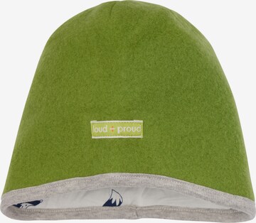 loud + proud Muts 'Beanie' in Groen: voorkant