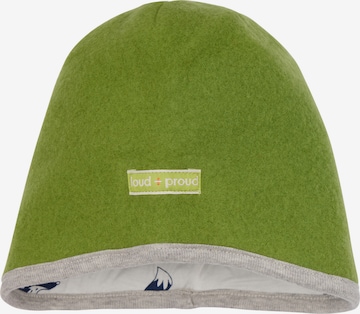 loud + proud Müts 'Beanie', värv roheline: eest vaates