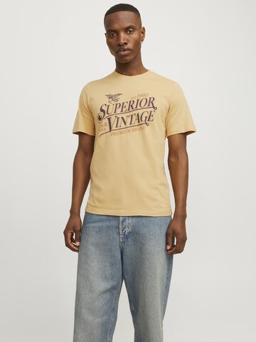 JACK & JONES Shirt in Beige: front