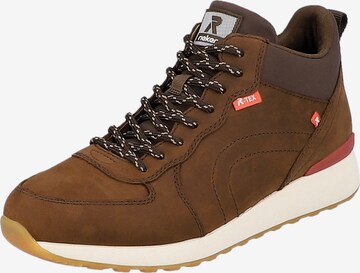 Rieker EVOLUTION High-Top Sneakers in Brown: front