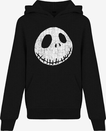 F4NT4STIC Sweatshirt 'Disney The Nightmare Before Christmas Jack Cracked Face' in Zwart: voorkant