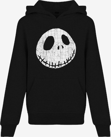 F4NT4STIC Sweatshirt 'Disney The Nightmare Before Christmas Jack Cracked Face' in Black: front