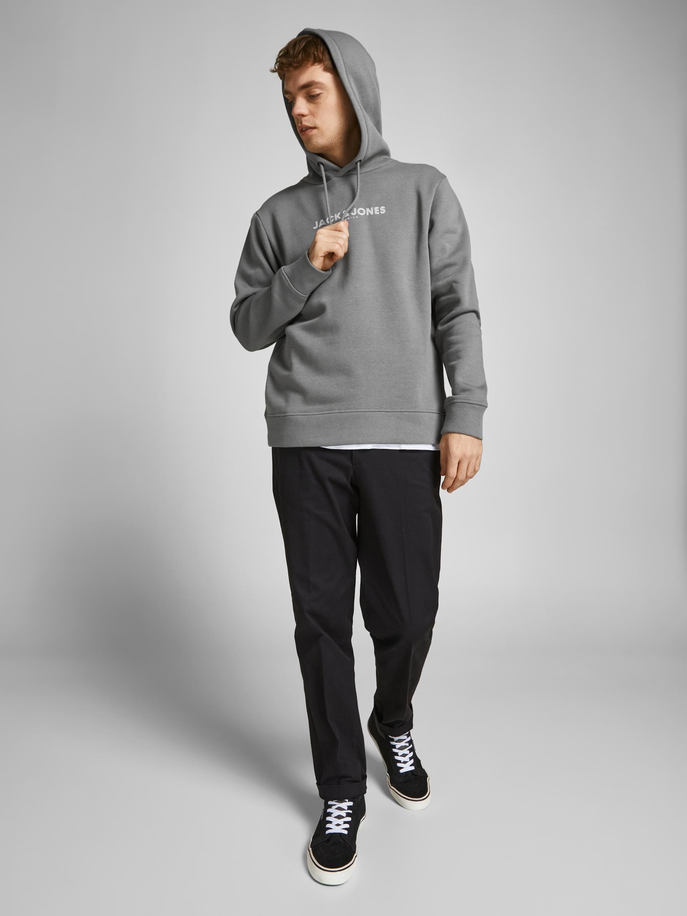 Männer Sweat JACK & JONES Sweatshirt 'Booster' in Grau - DA13791 Männer Sweat JACK & JONES Sweatshirt 'Booster' in Grau - DA13791