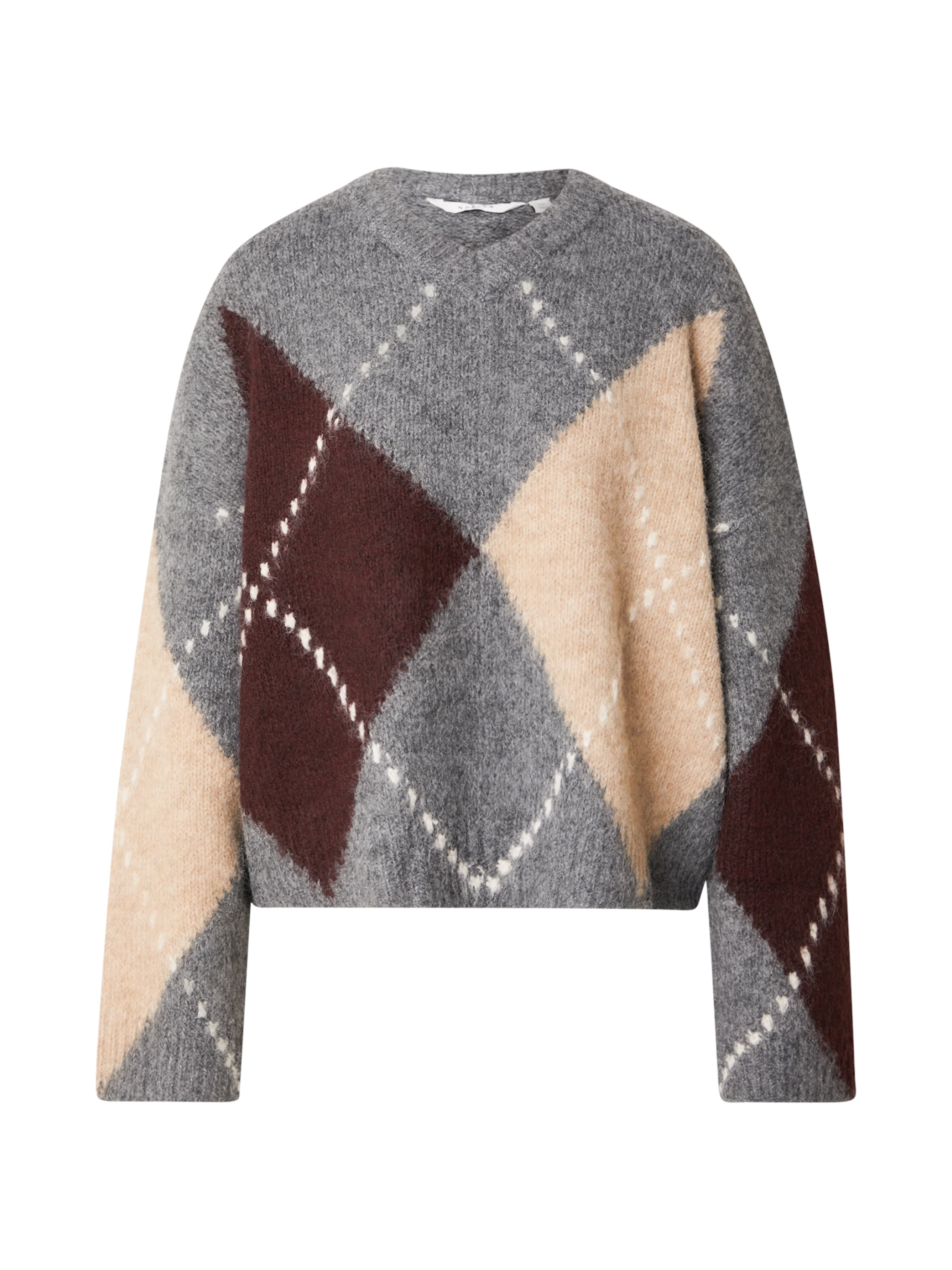 Pulovere dimensiuni mari &#x27;Lai&#x27; de la Noella pe gri: față