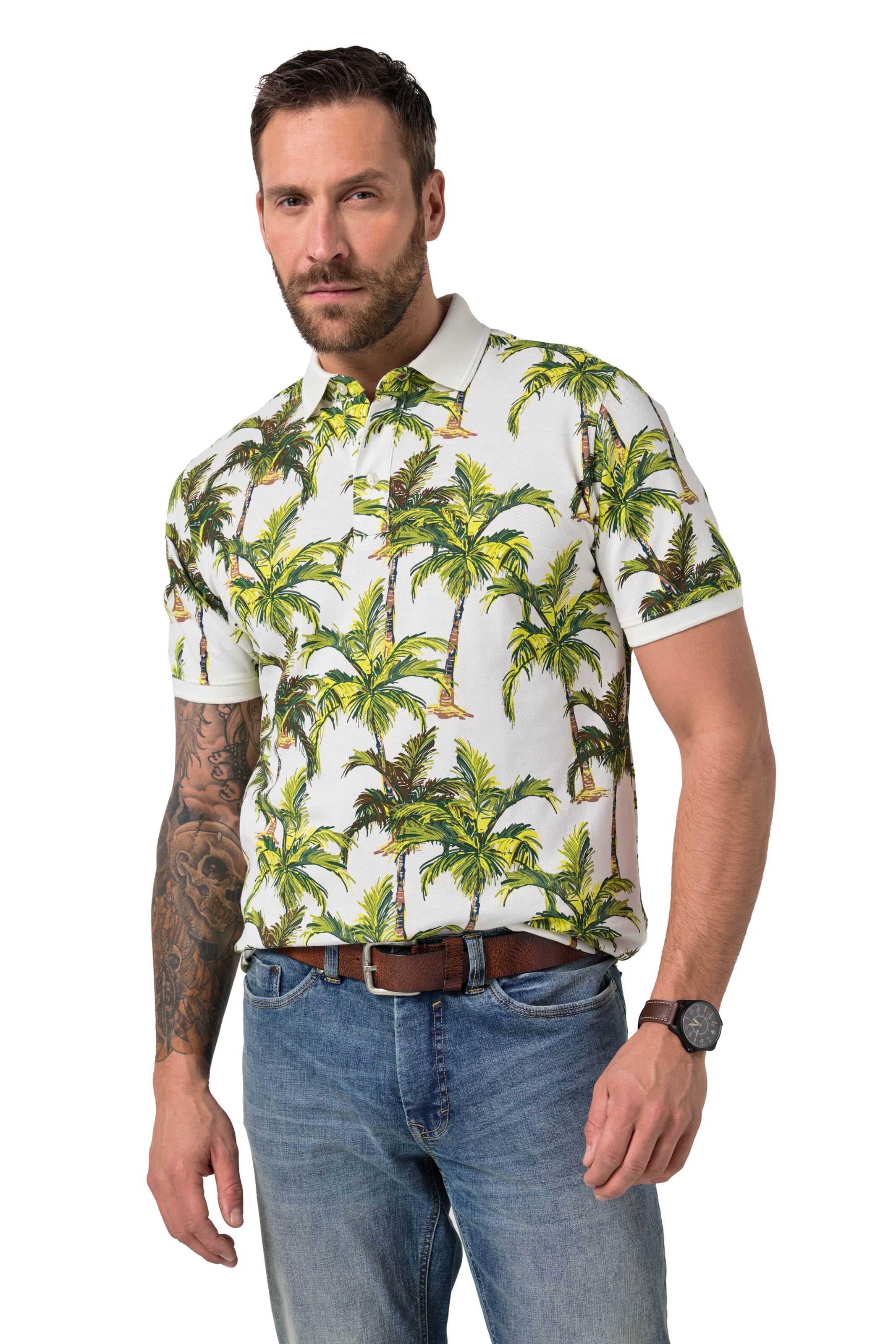 JP1880 Shirt in Wit: voorkant