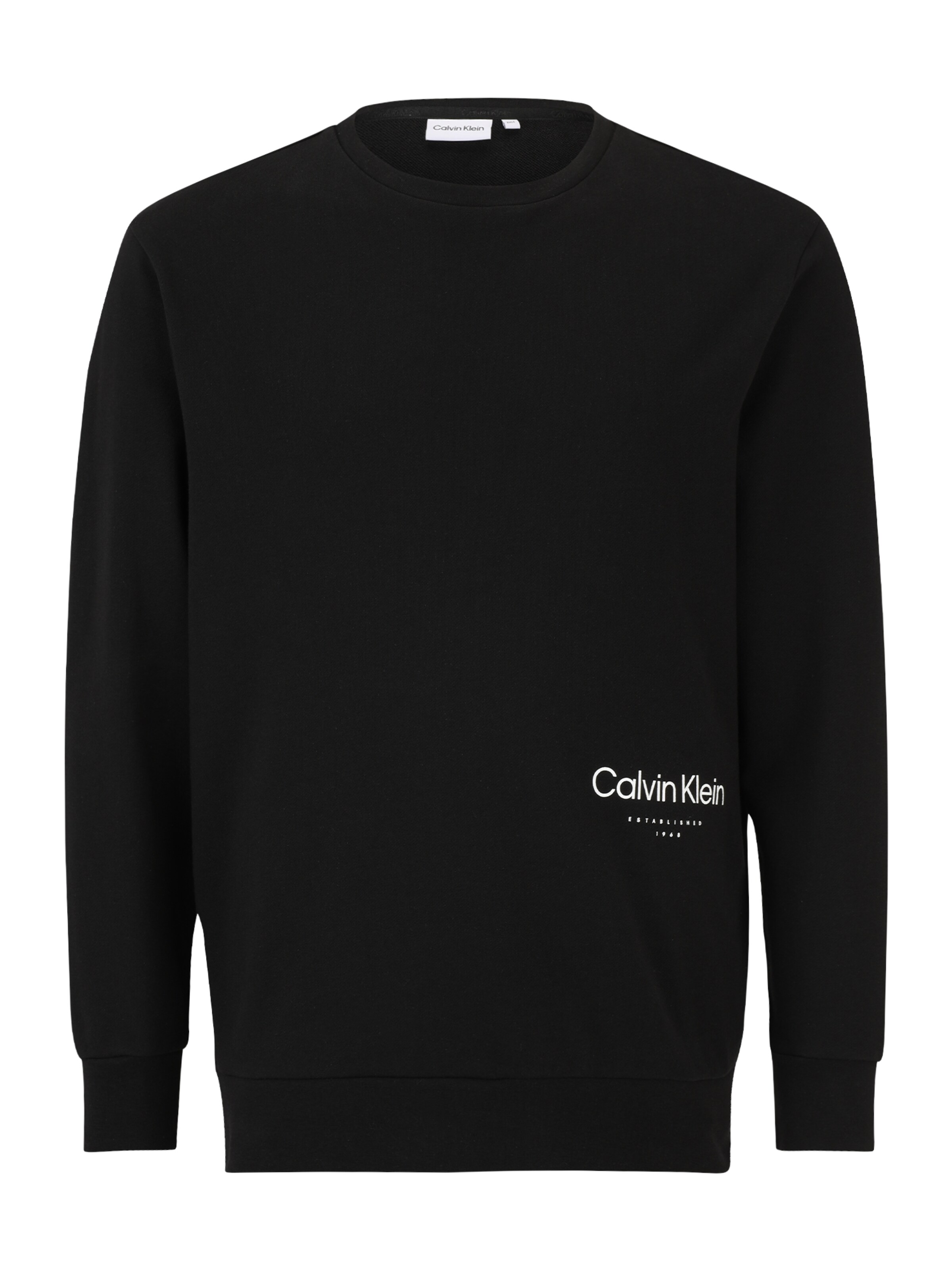 Calvin Klein Big & Tall Sweatshirt in Schwarz: Vorderseite