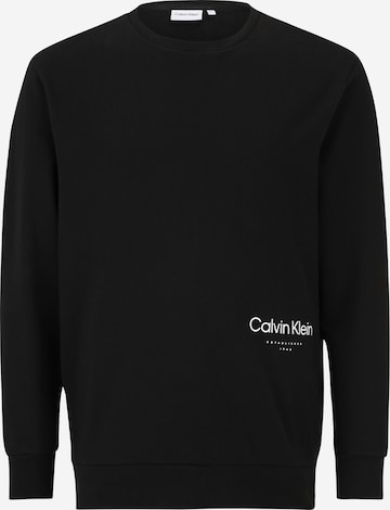 Sweat-shirt Calvin Klein Big & Tall en noir : devant