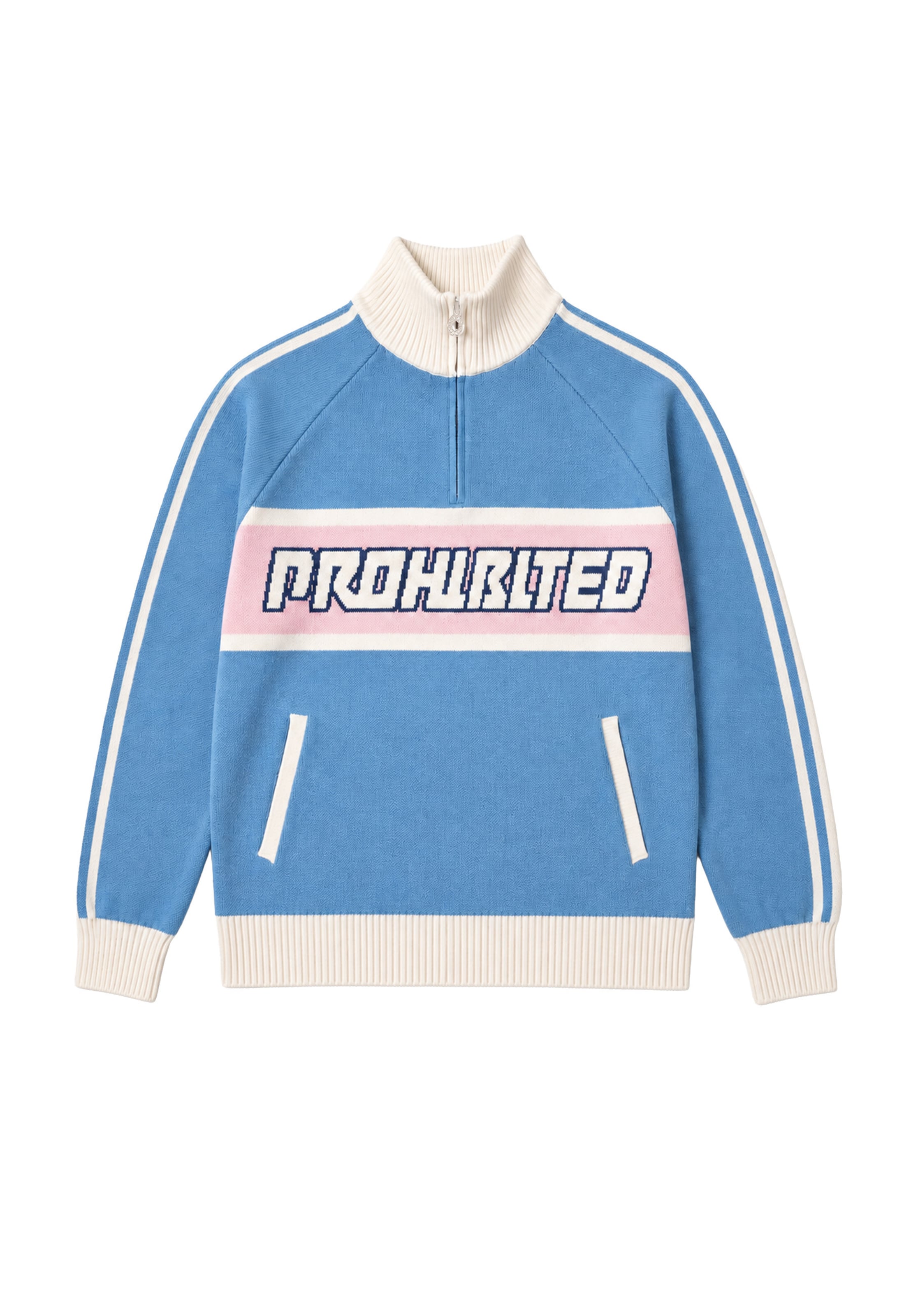 Prohibited - Jersey 'Letterman' en azul: frente