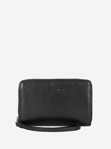 LANCASTER Paris Portemonnee 'Lancaster Portefeuille à zippe cuir Paris PM Noir' in Zwart: voorkant