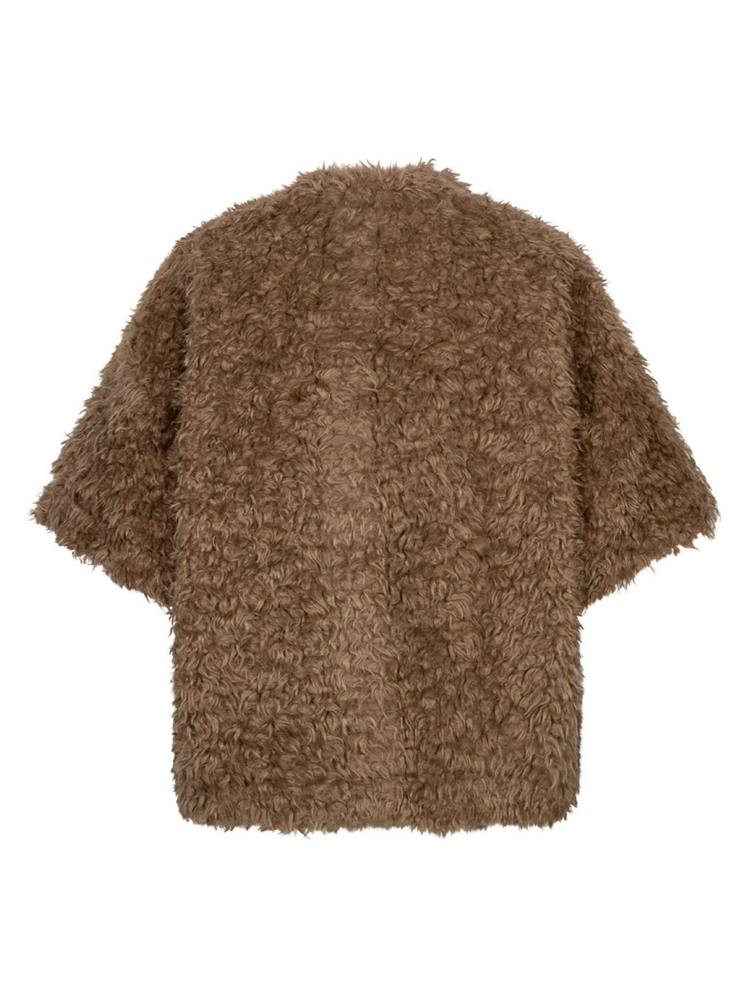Red Button Knit cardigan 'RB Freddie fake fur' in Beige