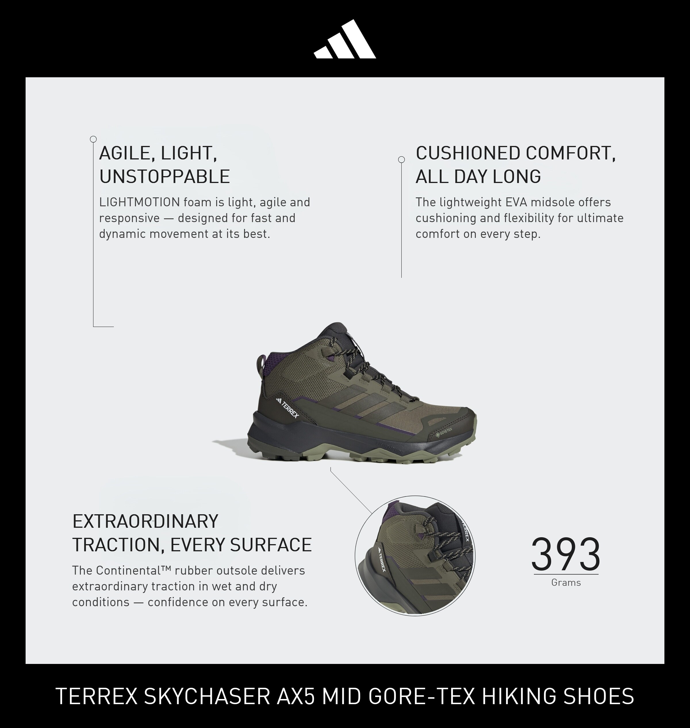 ADIDAS TERREX Boot 'Skychaser AX5' i grön